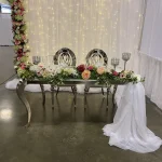 White Sheer Backdrop With Lights-twinkle Lights